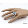 Chevalière Homme Turquoise avec pyrite Taille 66 Bagues pierres naturelles XV94