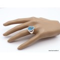 Chevalière Homme Turquoise avec pyrite Taille 66 Bagues pierres naturelles XV94