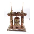 Grand moulin à prières bouddhiste Stupa 25 cm - Moulin à prières tibétain de table
