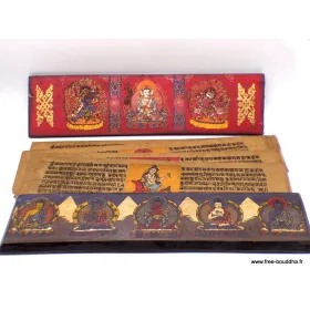 Grand livre de prières bouddhistes 38 cm - Livre de prières bouddhistes