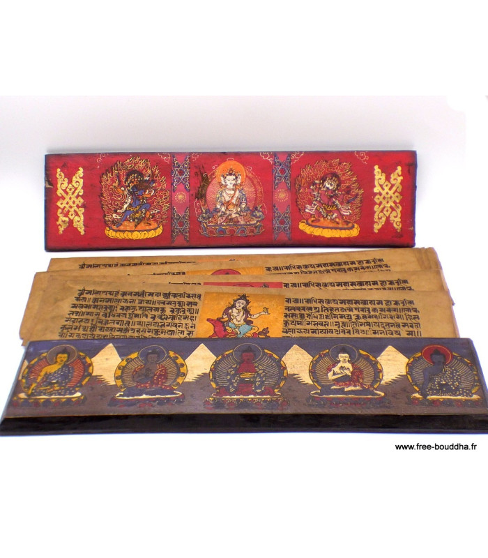 Grand livre de prières bouddhistes 38 cm Livre de prières bouddhistes GLPB1