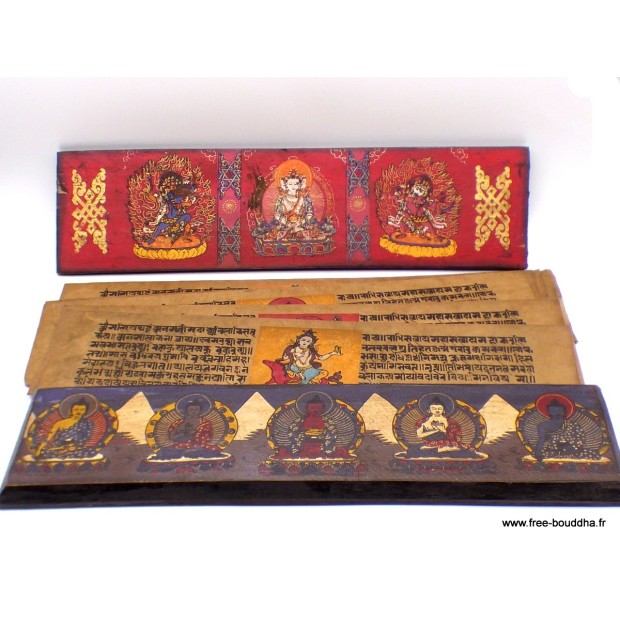 Grand livre de prières bouddhistes 38 cm Livre de prières bouddhistes GLPB1