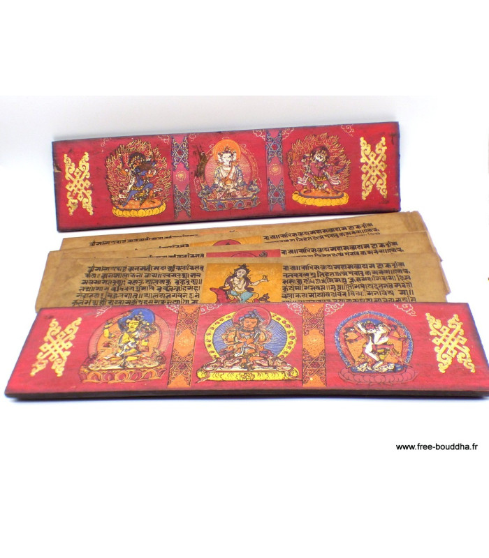 Grand livre de prières bouddhistes 38 cm Livre de prières bouddhistes GLPB1