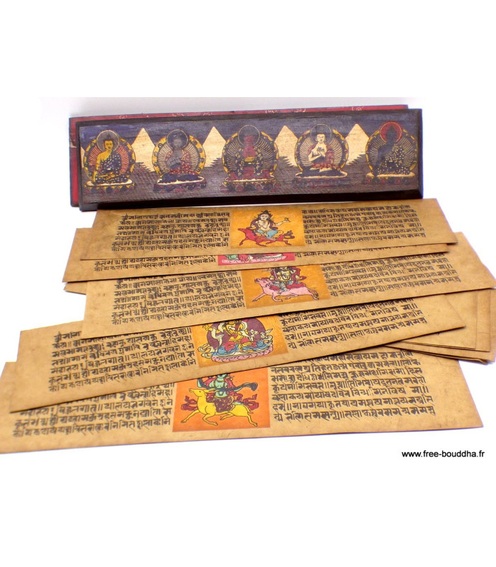 Grand livre de prières bouddhistes 38 cm Livre de prières bouddhistes GLPB1