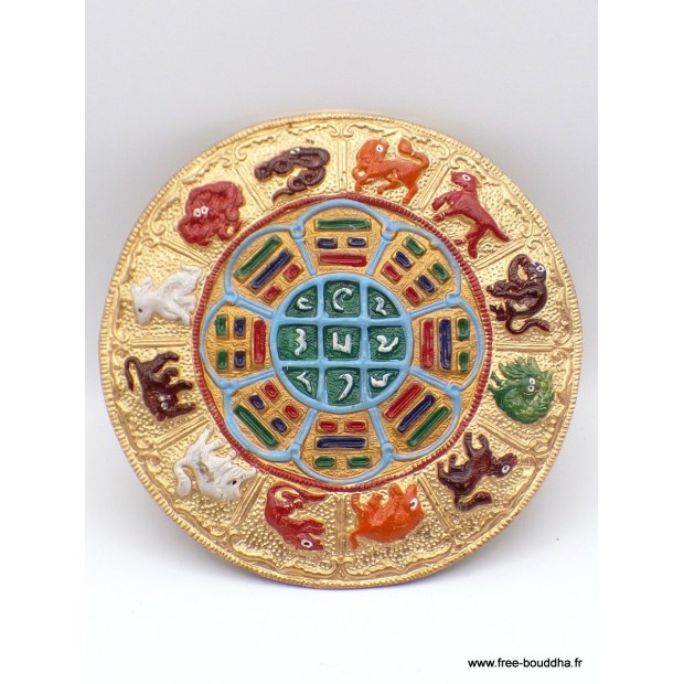 Décoration tibétaine Yi king signes du Zodiaque Décoration tibétaine DEOYK