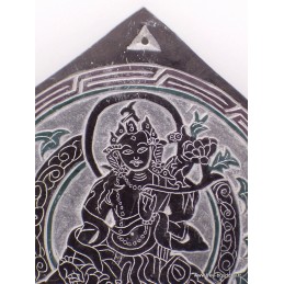Sculpture bouddhiste sur ardoise Tara Décoration tibétaine SCAR5