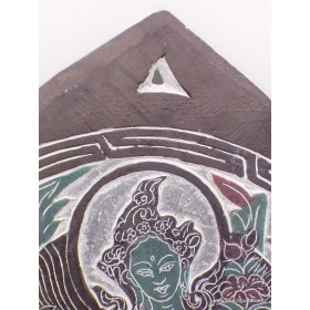 Sculpture bouddhiste sur ardoise Tara Verte Statuettes Bouddhistes SCAR6