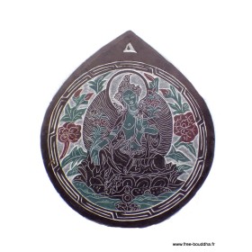 Sculpture bouddhiste sur ardoise Tara Verte Statuettes Bouddhistes SCAR6