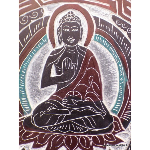 Sculpture bouddhiste sur ardoise Bouddha Sakyamouni Statuettes Bouddhistes SCAR7