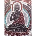 Sculpture bouddhiste sur ardoise Bouddha Sakyamouni - Décoration tibétaine