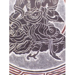 Sculpture bouddhiste sur ardoise tableau Tara Décoration tibétaine SCAR8