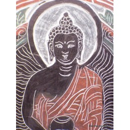 Sculpture bouddhiste sur ardoise Bouddha Décoration tibétaine SCAR10