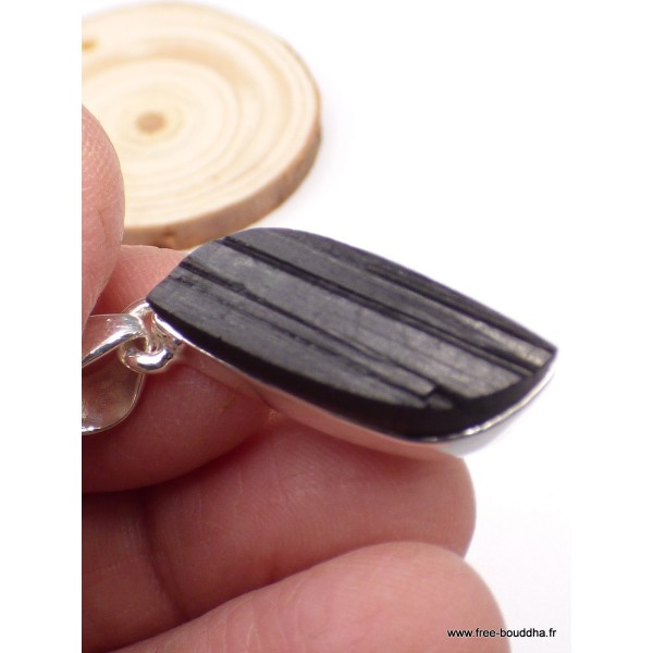 Pendentif forme Larme en Tourmaline noire brute Pendentifs pierres naturelles PAC12.6