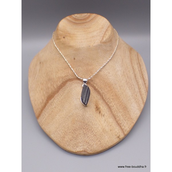 Pendentif forme Larme en Tourmaline noire brute Pendentifs pierres naturelles PAC12.6