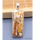 Pendentif Coquille d'huître épineuse rectangulaire Pendentifs pierres naturelles XV104