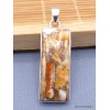 Pendentif Coquille d'huître épineuse rectangulaire Pendentifs pierres naturelles XV104