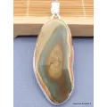 Grand pendentif Jaspe Impérial kaki ocre - Pendentifs pierres naturelles