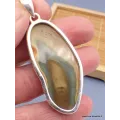 Grand pendentif Jaspe Impérial kaki ocre - Pendentifs pierres naturelles