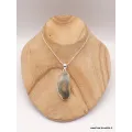 Grand pendentif Jaspe Impérial kaki ocre - Pendentifs pierres naturelles