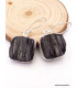 Boucles d'oreilles Tourmaline noire carrées Bijoux en Tourmaline Noire PAC27.2