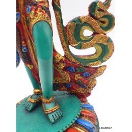 Grande statue Tara verte sur pied 30 cm Statuettes Bouddhistes GSTV1