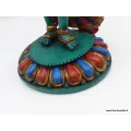 Statue bouddhiste Tara verte sur pied 30 cm - Artisanat Tibétain - Statuettes bouddhistes tibétaines artisanales