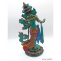 Grande statue Tara verte sur pied 30 cm Statuettes Bouddhistes GSTV1