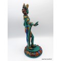 Grande statue Tara verte sur pied 30 cm Statuettes Bouddhistes GSTV1