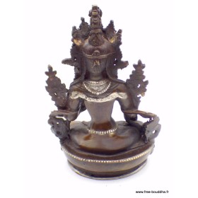 Statuette bouddhiste Tara blanche Cuivre et aluminium 15 CM Statuettes Bouddhistes TARACU