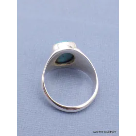 Chevalière pour Homme en Turquoise avec pyrite taille 67 - Bagues pierres naturelles