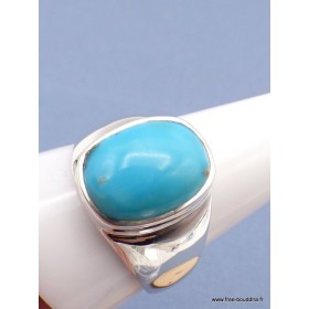Chevalière pour Homme en Turquoise avec pyrite taille 66 Bagues pierres naturelles PAC44.5