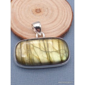 Pendentif rectangulaire Labradorite dorée Pendentifs pierres naturelles XV116