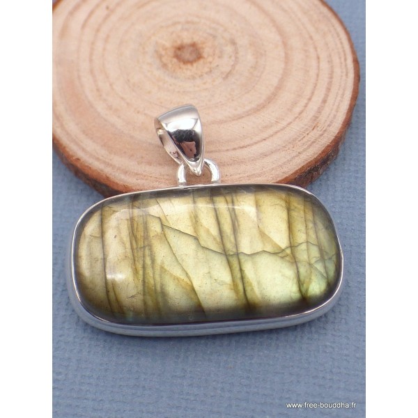 Pendentif rectangulaire Labradorite dorée Pendentifs pierres naturelles XV116