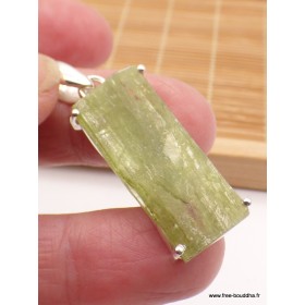 Pendentif Cyanite verte brute bâtonnet Pendentifs pierres naturelles PAC13.2