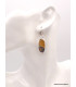 Boucles d'oreilles pendantes en Jaspe Maligano ocre noir Bijoux en Jaspe PAC66.3