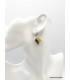 Boucles d'oreilles losange en Septaria Bijoux en Septaria XV108.1