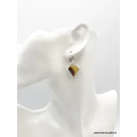 Boucles d'oreilles losange en Septaria - Bijoux en Septaria