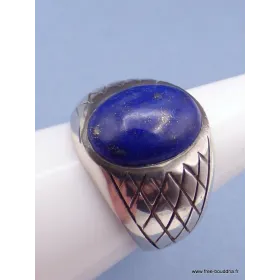 Bague Chevalière pour Homme en Lapis Lazuli - Bagues pierres naturelles