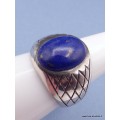 Bague Chevalière pour Homme en Lapis Lazuli Bagues pierres naturelles KB21