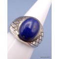Bague Chevalière pour Homme en Lapis Lazuli Bagues pierres naturelles KB21