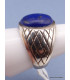 Bague Chevalière pour Homme en Lapis Lazuli Bagues pierres naturelles KB21
