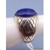 Bague Chevalière pour Homme en Lapis Lazuli Bagues pierres naturelles KB21