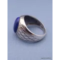Bague Chevalière pour Homme en Lapis Lazuli - Bagues pierres naturelles