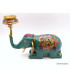 Statue Eléphant en laiton serti de pierres naturelles 2,6 kg Statuettes Bouddhistes STAEL