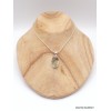 Pendentif argent Améthyste verte brute serti clos Pendentifs pierres naturelles PAC69.2