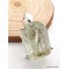 Pendentif argent Améthyste verte brute serti griffes Pendentifs pierres naturelles PAC69.3