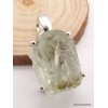 Pendentif argent Améthyste verte brute serti griffes Pendentifs pierres naturelles PAC69.3