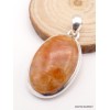 Pendentif Calcite Orange forme ovale Pendentifs pierres naturelles PAC55.2