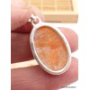 Pendentif Calcite Orange forme ovale Pendentifs pierres naturelles PAC55.2