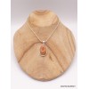 Pendentif Calcite Orange forme ovale Pendentifs pierres naturelles PAC55.2